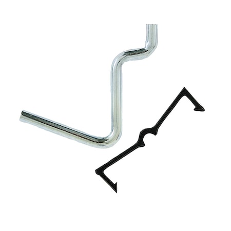 Crawford Crawford Zinc Plated Black/Silver Steel 1.5 in. Peg Hooks 6 pk 18215